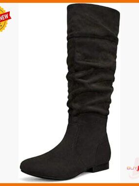 Knee High Winter Boots with Faux Fur Lining and Hidden Pocket